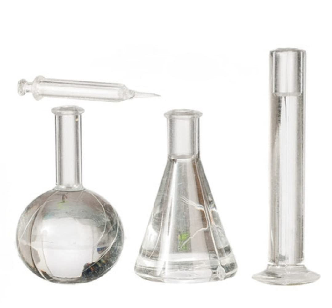 Melody Jane Dolls House Test Tube Beaker Set Chemistry Hospital School Accessory