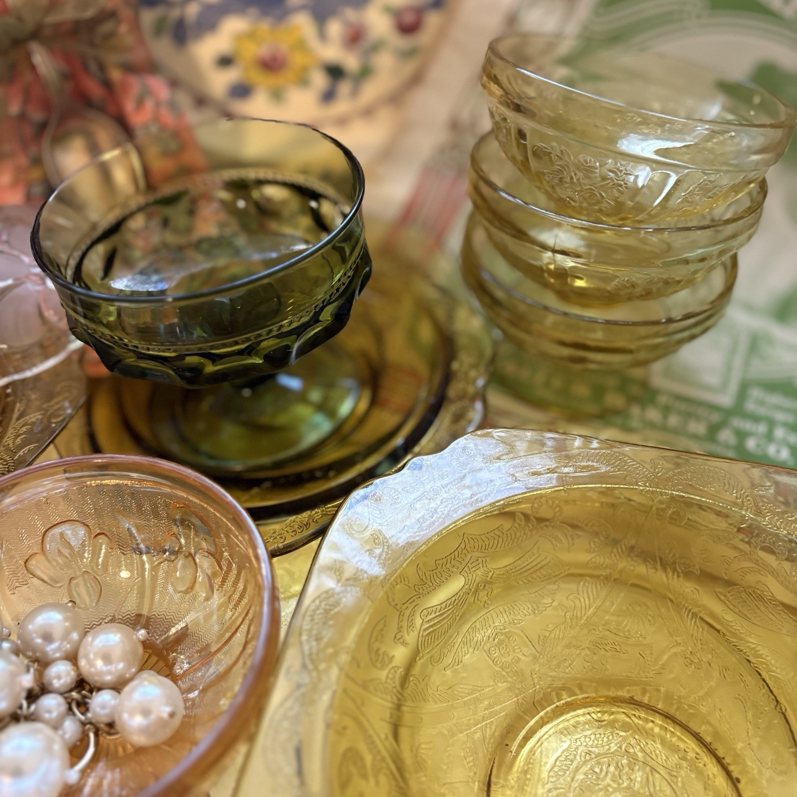 Vintage Estate Sale Mystery Box 5pc Mixed Lot Porcelain Glassware Jewelry Vtg