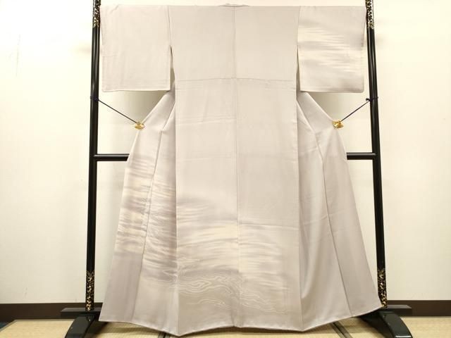 Visiting Kimono Flowing Water Pattern Kasumi Pattern Haze Dyed