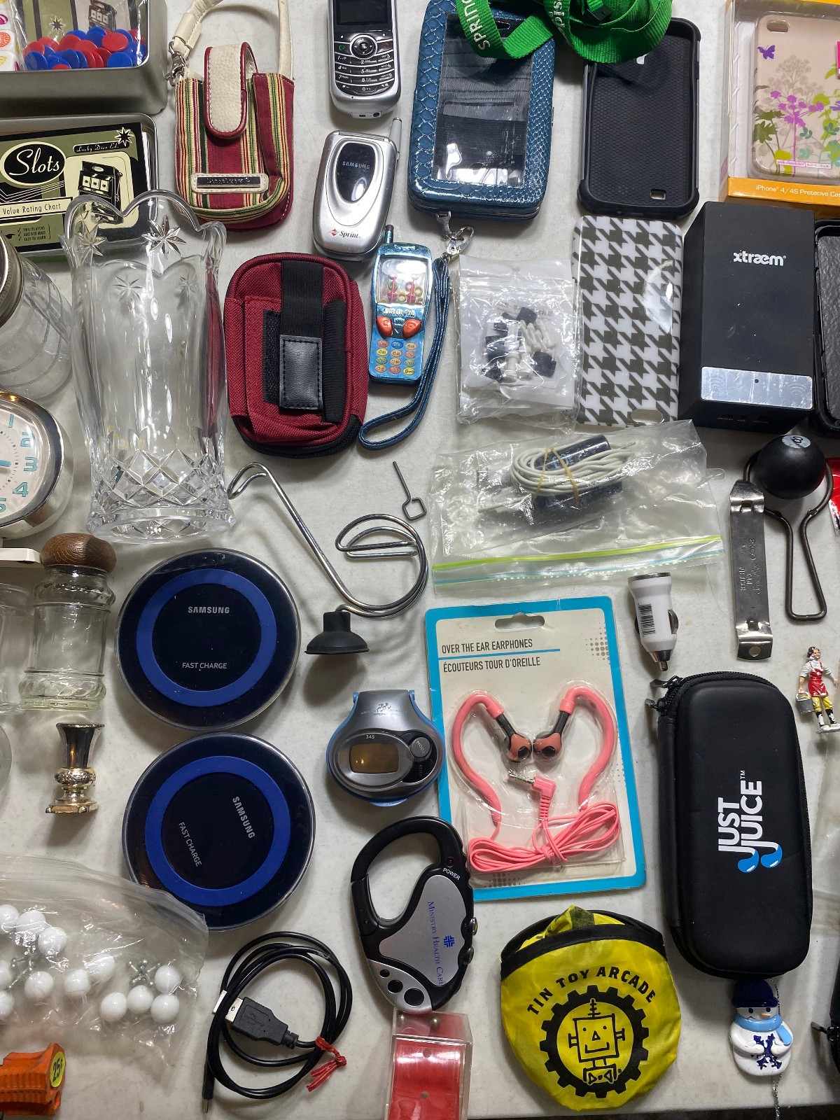 Huge Junk Drawer Lot Collection Mirrors Candle Holders Electronic Random Items