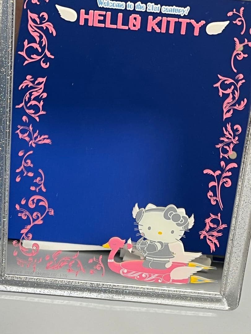 Sanrio Hello Kitty Retro Mirror Frame Pink 9×7 inches Japan Interior