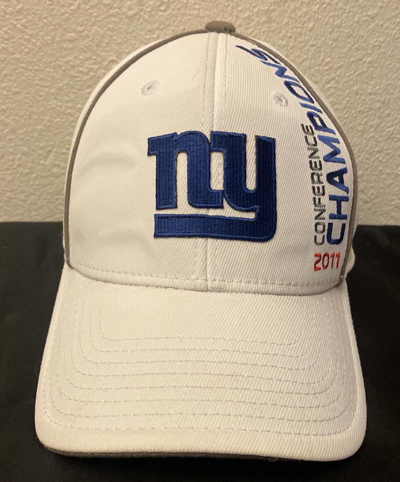 Super Bowl XLVI Conference Champions Cap Hat 2011 New York NY Giants Reebok NFL