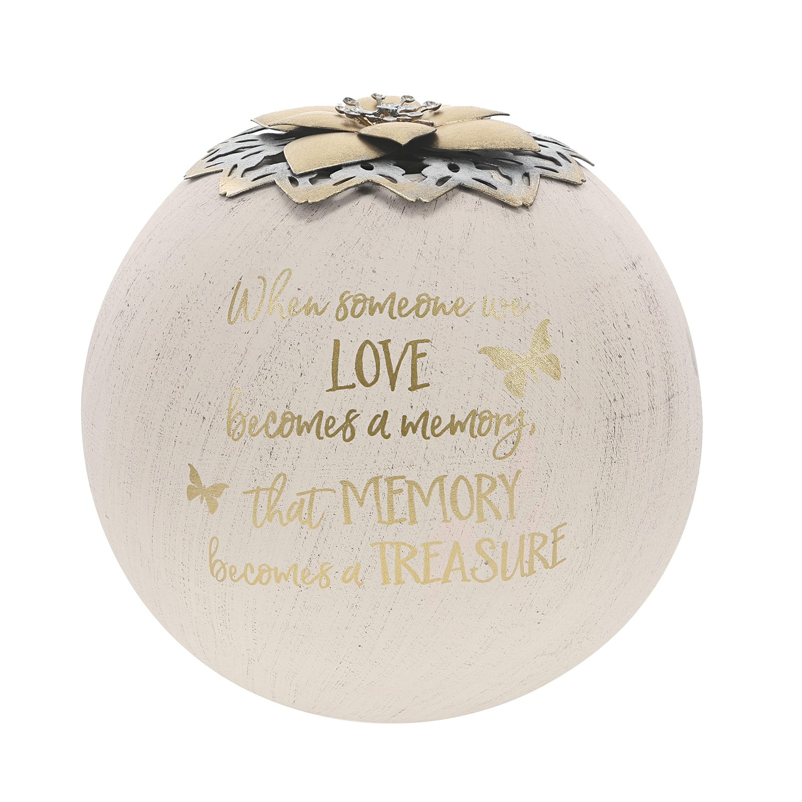 Pavilion 5.5in Tealight Candle Holder “When Someone We Love” Gold