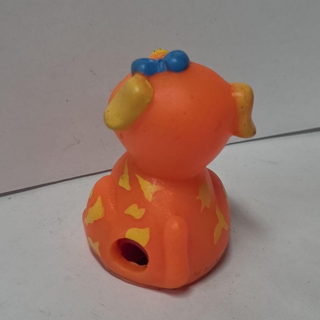 Orange Dog Pencil Sharpener Soft Vinyl Figure Showa Retro Rare Goods Fancy