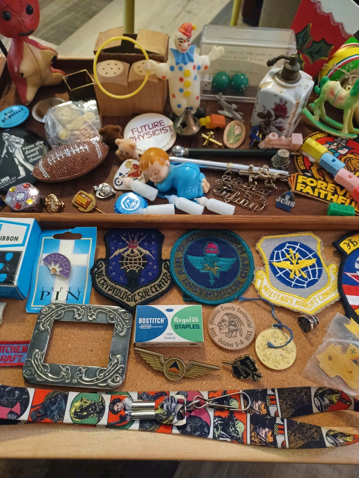Junk Drawer Lapel Pins Patches Tokens Vintage Smalls & Miscellaneous Items