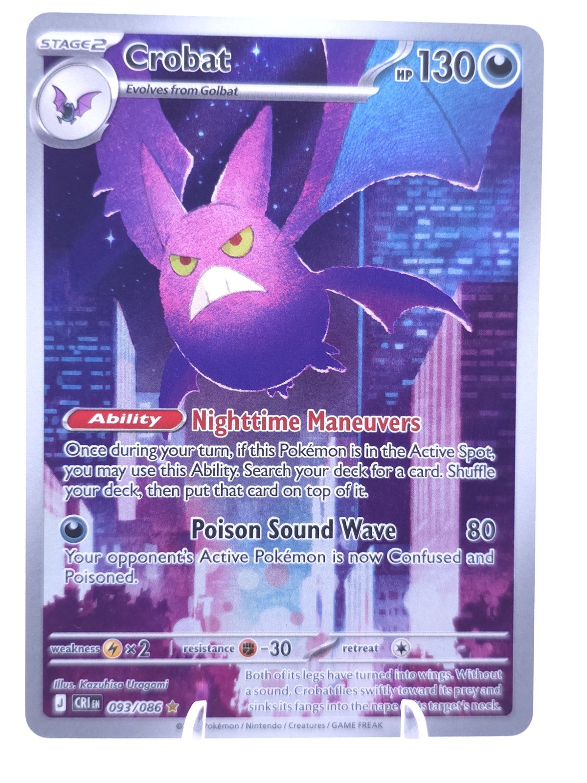 Crobat Crobat ex 3 Card Pokémon Lot Holo Reverse Holo Near Mint