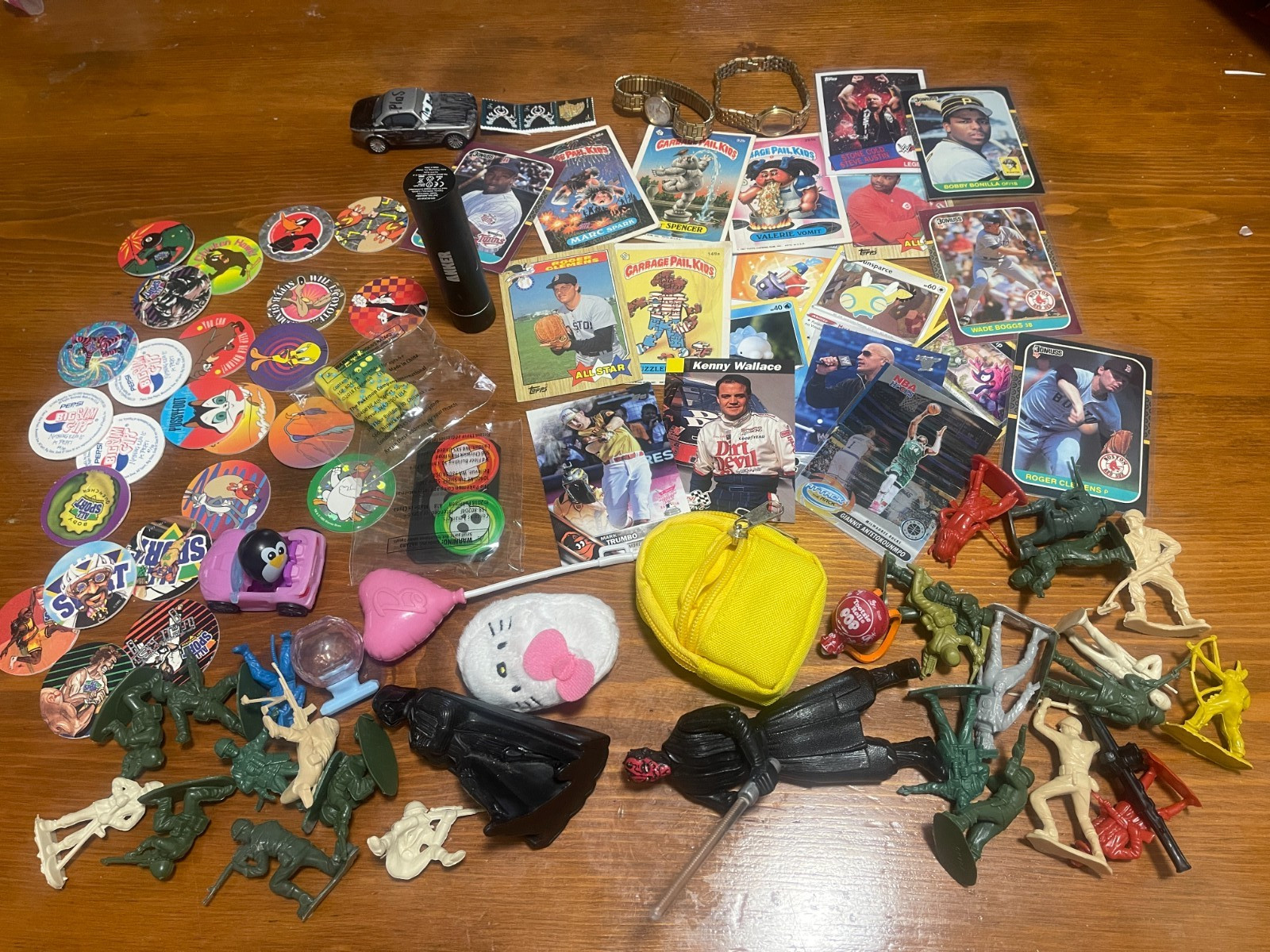 Vintage Junk Drawer Lot CHARGER ,BASEBALL Cards, GPK, TOYS, Pokémon