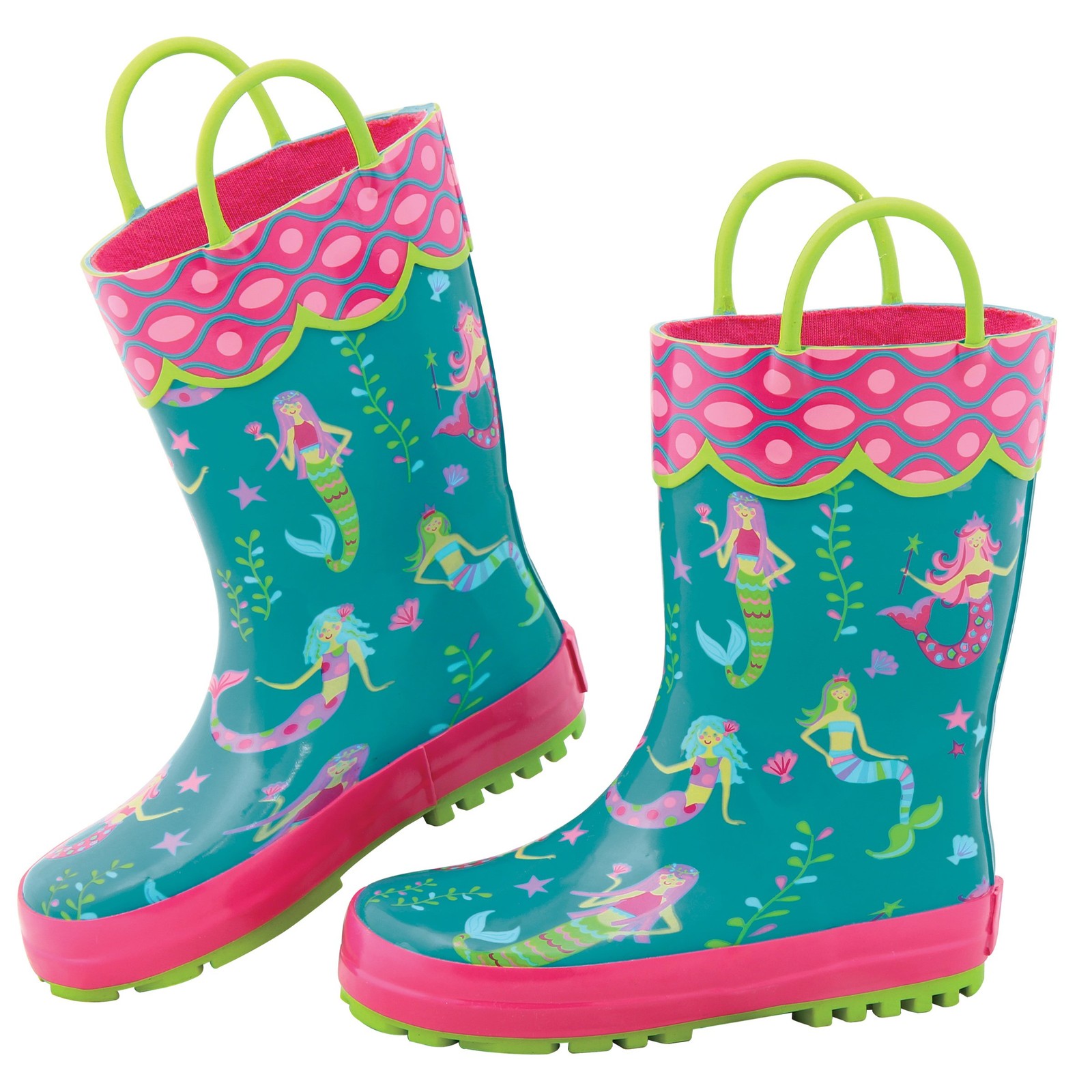Stephen Joseph Girls’ Rainboots, Mermaid, 7