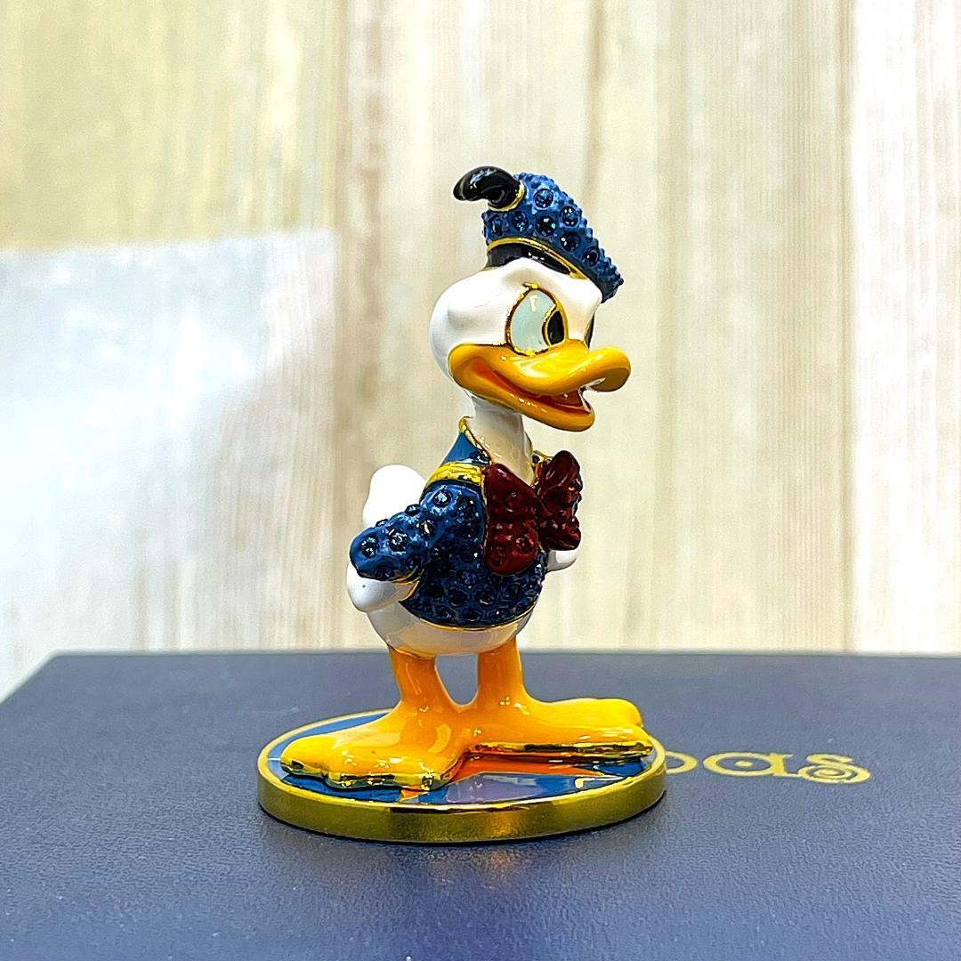 Donald Duck Swarovski Metal Figure Disney TDL Cinderella Castle 5.7cm Used