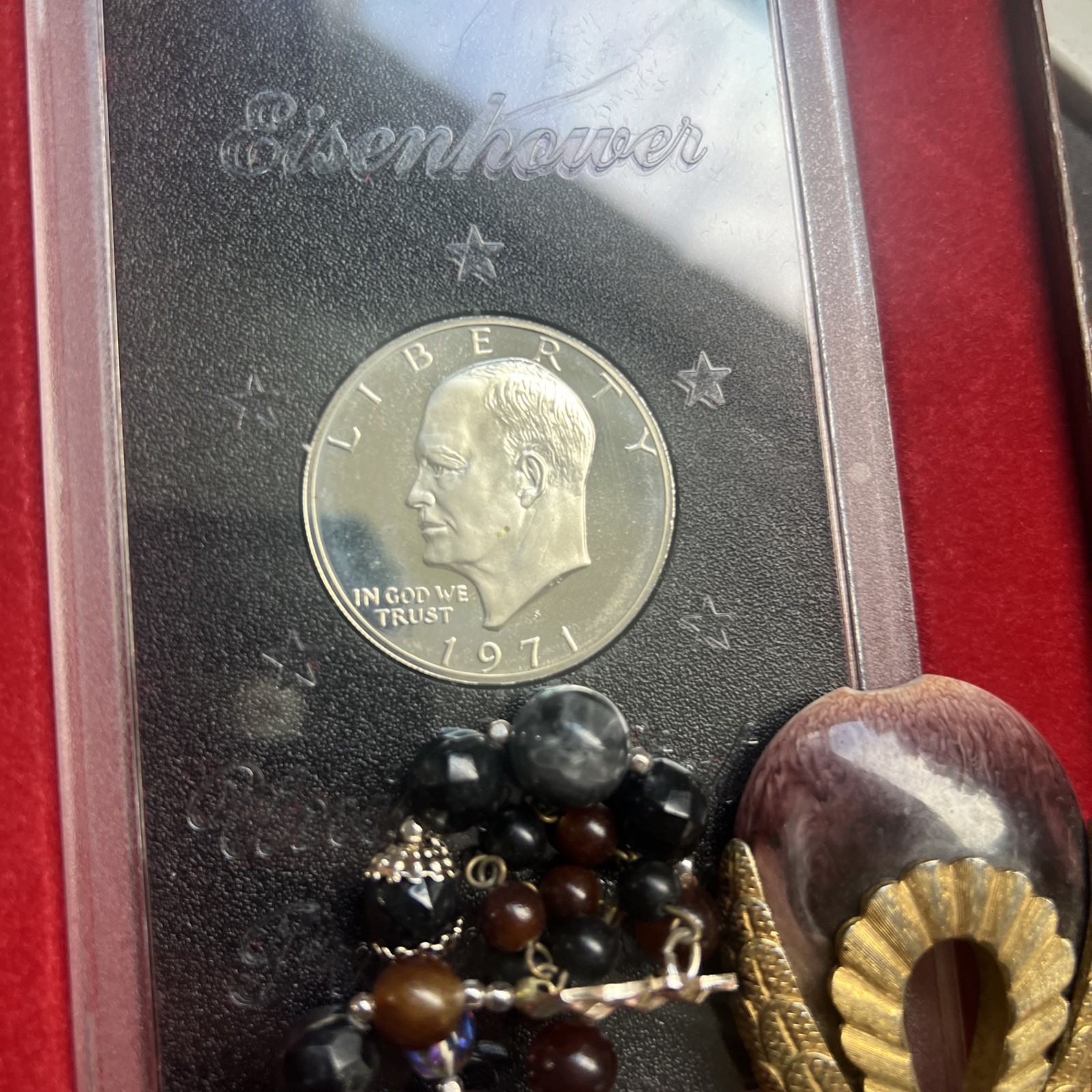 Grandpas Junk Drawer Baseball Cards Jewelry Coins