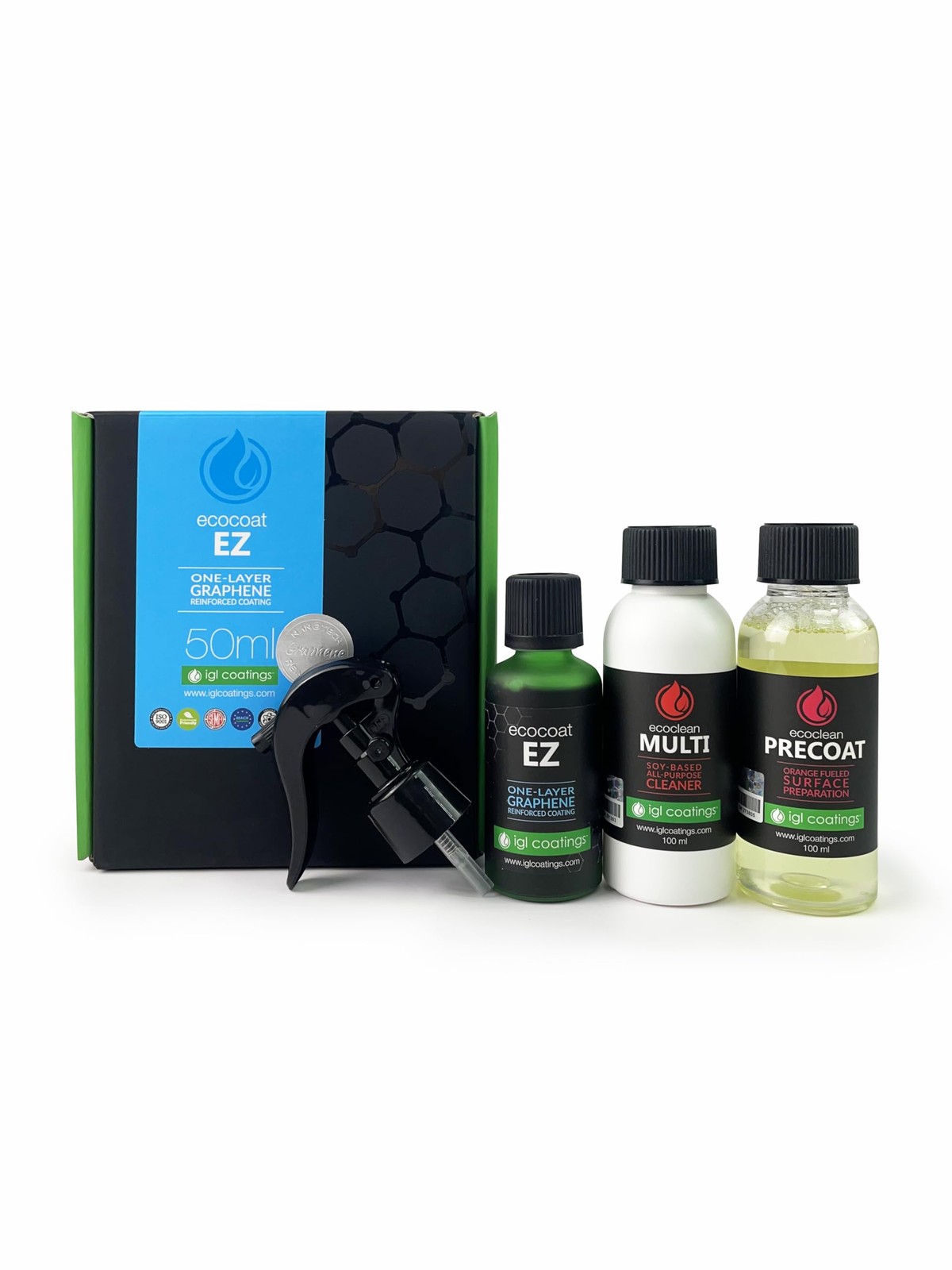 IGL Ecocoat EZ Graphene Ceramic Coating 50ml, 8H Paint & Wheel Protection