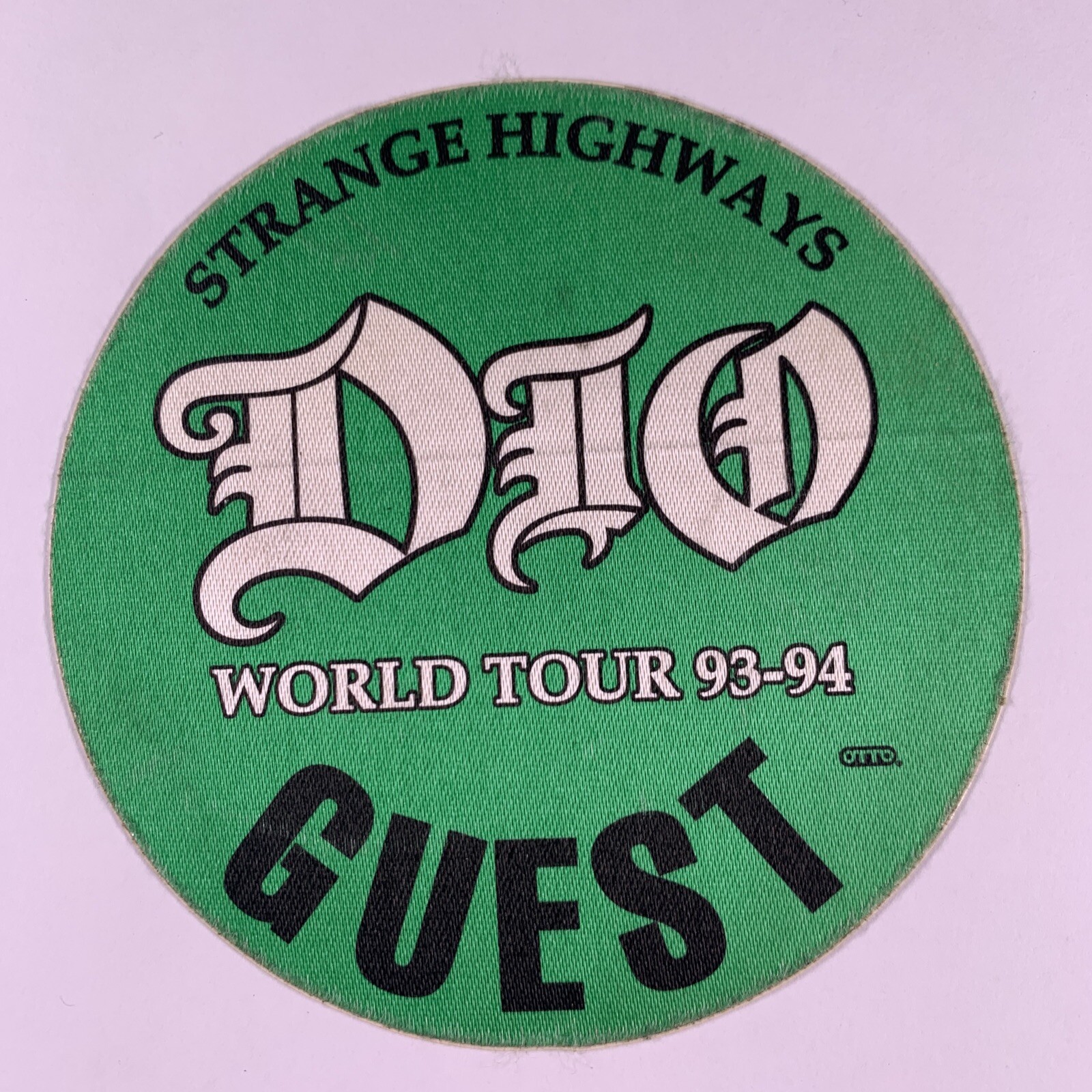 Dio Pass Ticket Original Guest Used Strange Highways World Tour Circa 1993-94