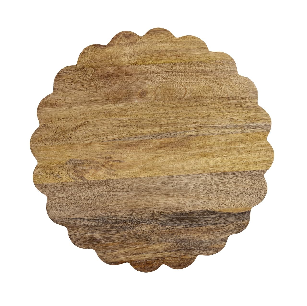 Mud Pie Wood Scalloped Lazy Susan