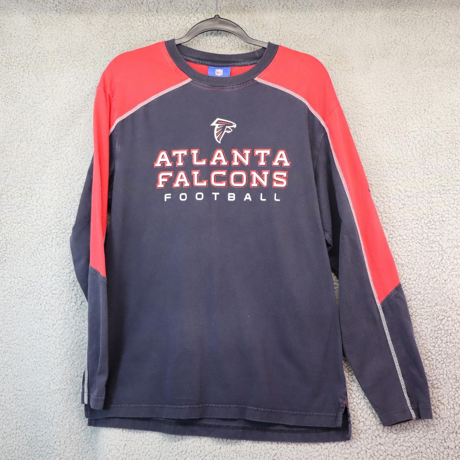 Reebok Atlanta Falcons Medium Black Long Sleeve Shirt Vtg