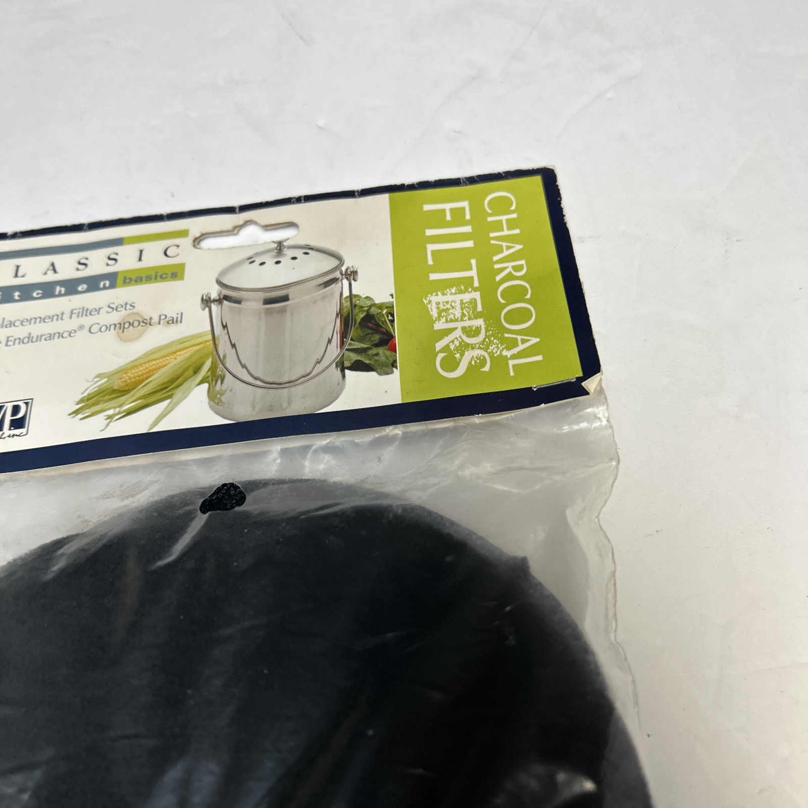 RSVP Kitchen Compost Replacement Filters 1/2 Gallon Charcoal Pail-SM 2 Sets