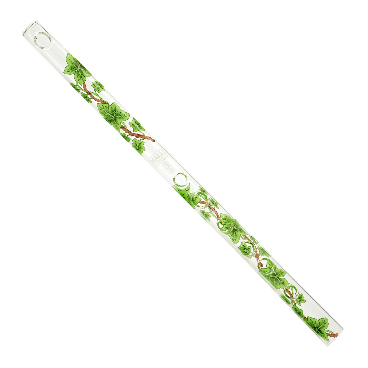 Hall Crystal Flute 11704 – Inline Glass Flute in G – Green Ivy