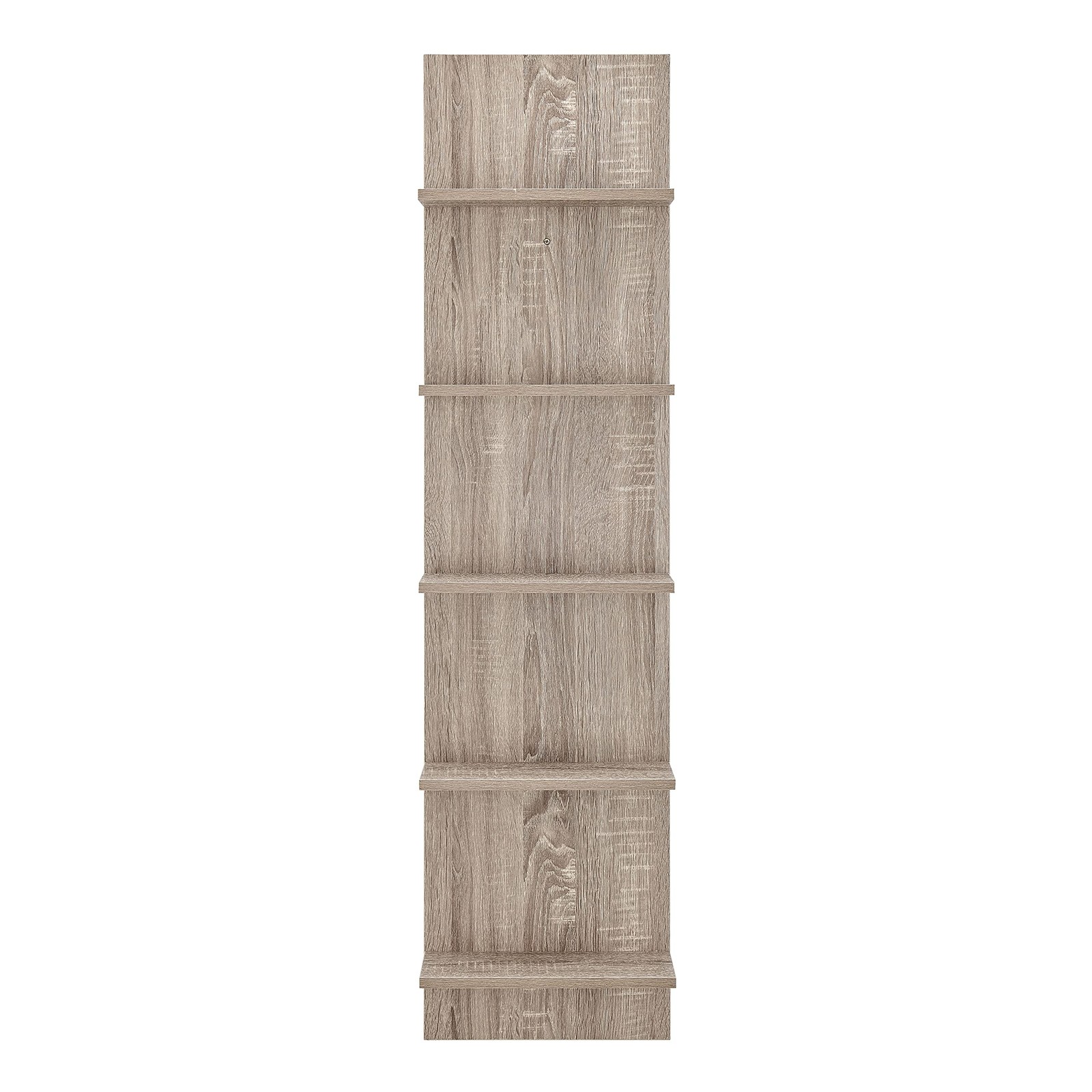 Danya B. Wall Mount Vertical Shelving Unit Modern Column Shelves, Weathered Oak