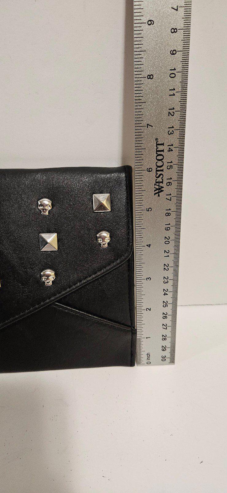 Set of 2 Xhilaration Skull Clutch Purse (10″ x 6″) w/Strap – Black/Grey (NEW)