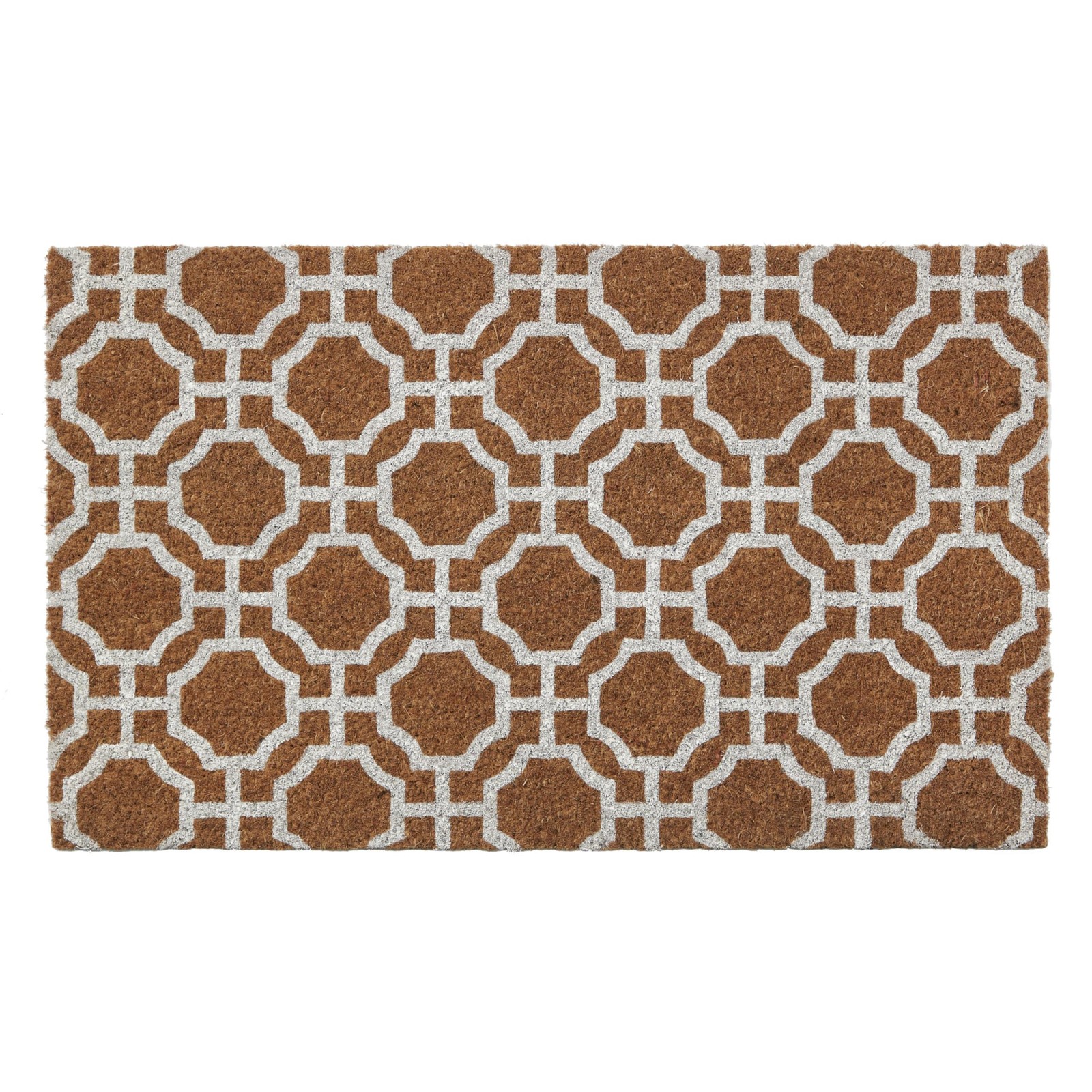 HF by LT Fretwork Natural Coir Doormat, 18×30″, Durable Eco-Friendly Welcome Mat