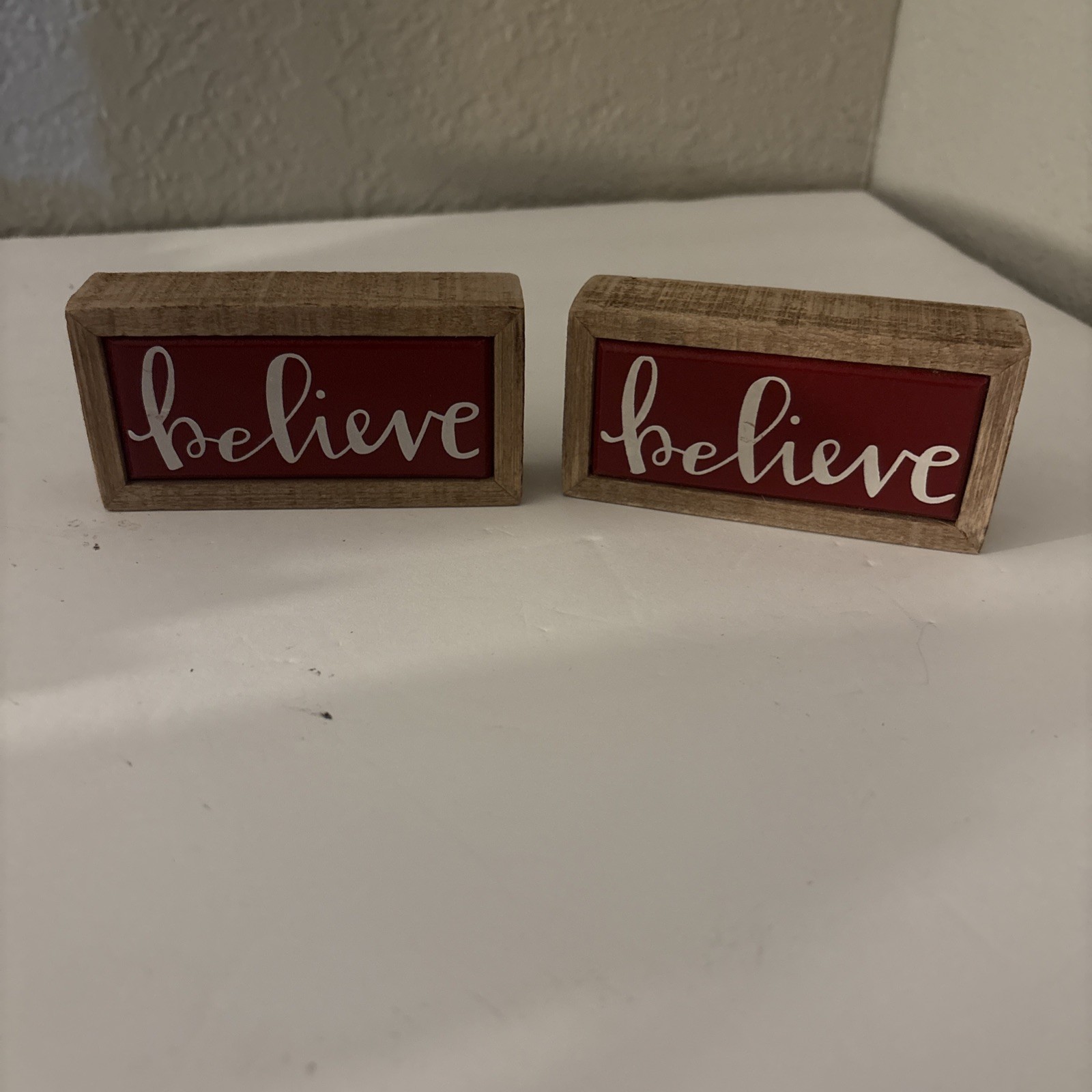 Primitives by Kathy 109410 Box Sign Mini – Believe, 4 x 2 x 1-inch Lot Of 2