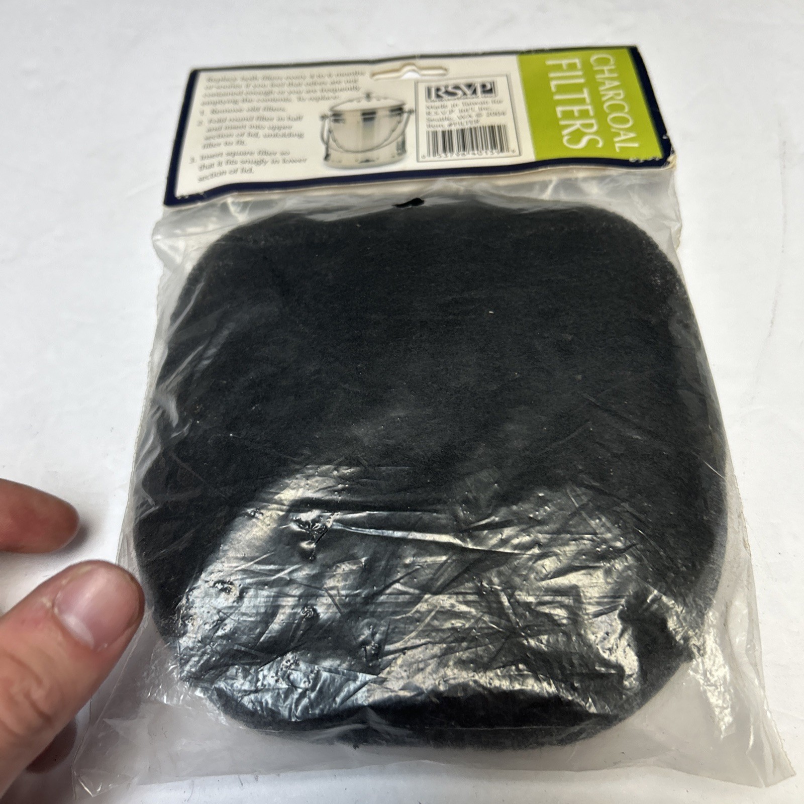 RSVP Kitchen Compost Replacement Filters 1/2 Gallon Charcoal Pail-SM 2 Sets