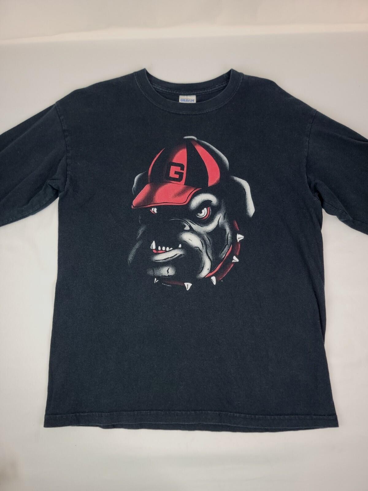 Vintage Georgia Bulldogs Shirt Mens M 2007 Ruppshirts T-Shirt AU Mascot Black LS