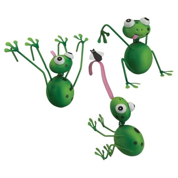 Regal Art & Gift Frog Pot Hugger Set, 3 Pack Garden Figurines