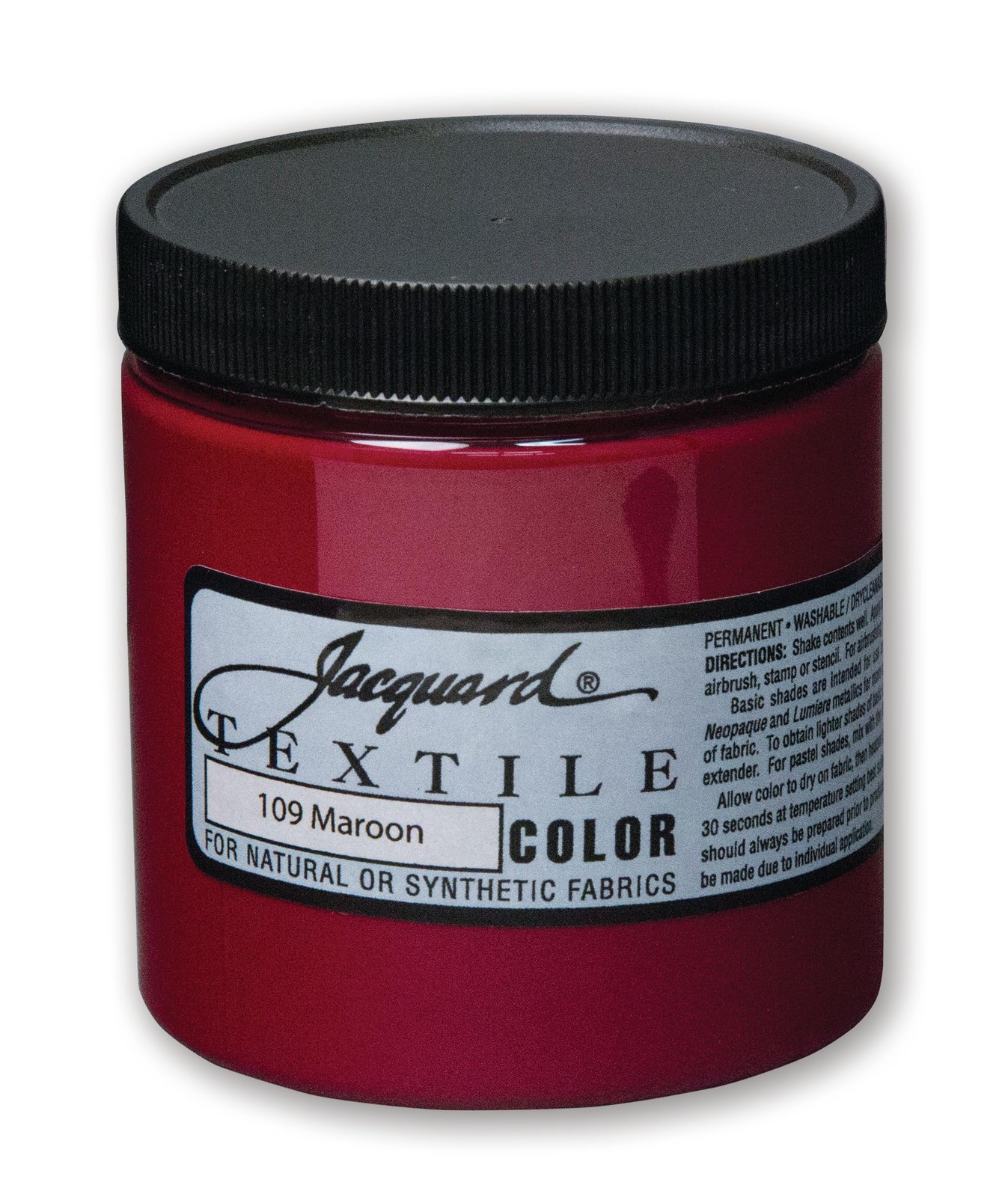 Jacquard Fabric Paint 8 oz, Maroon Leaves, Permanent, Colorfast, USA Made