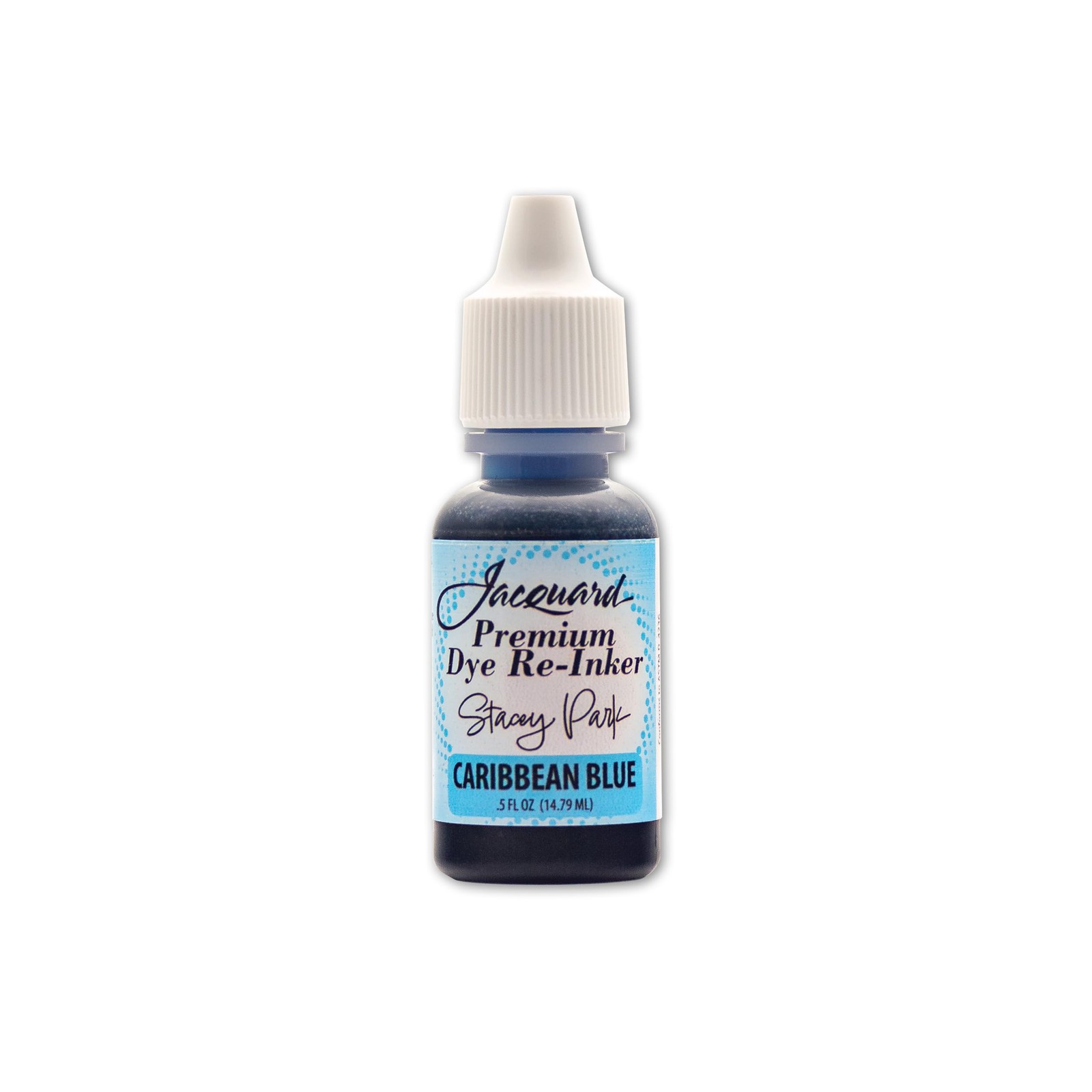 Jacquard Stacey Park Premium Dye 5 oz Ink Stamp Pad Refill Caribbean Blue