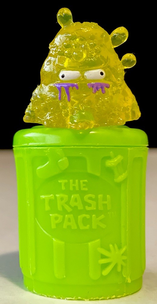 The Trash Pack Workout Warts Yellow Translucent Figure & Can Rare Trashie TP1199