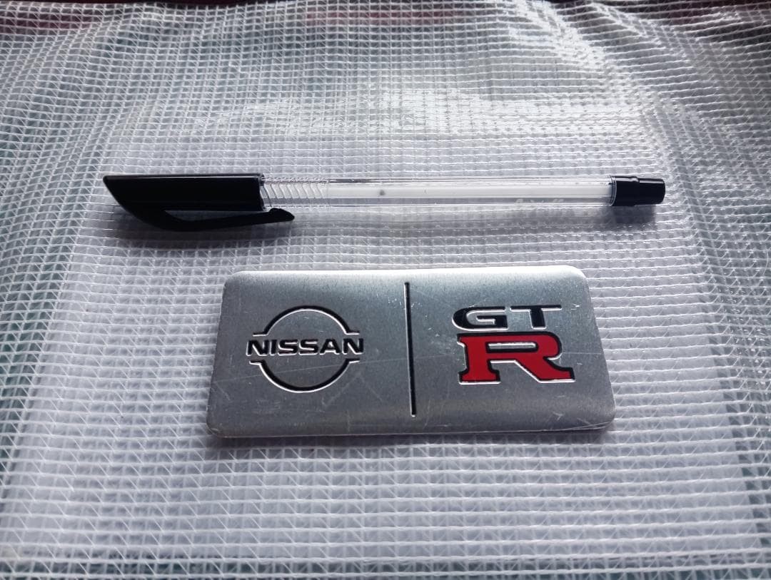 NISSAN GTR emblem plate aluminum