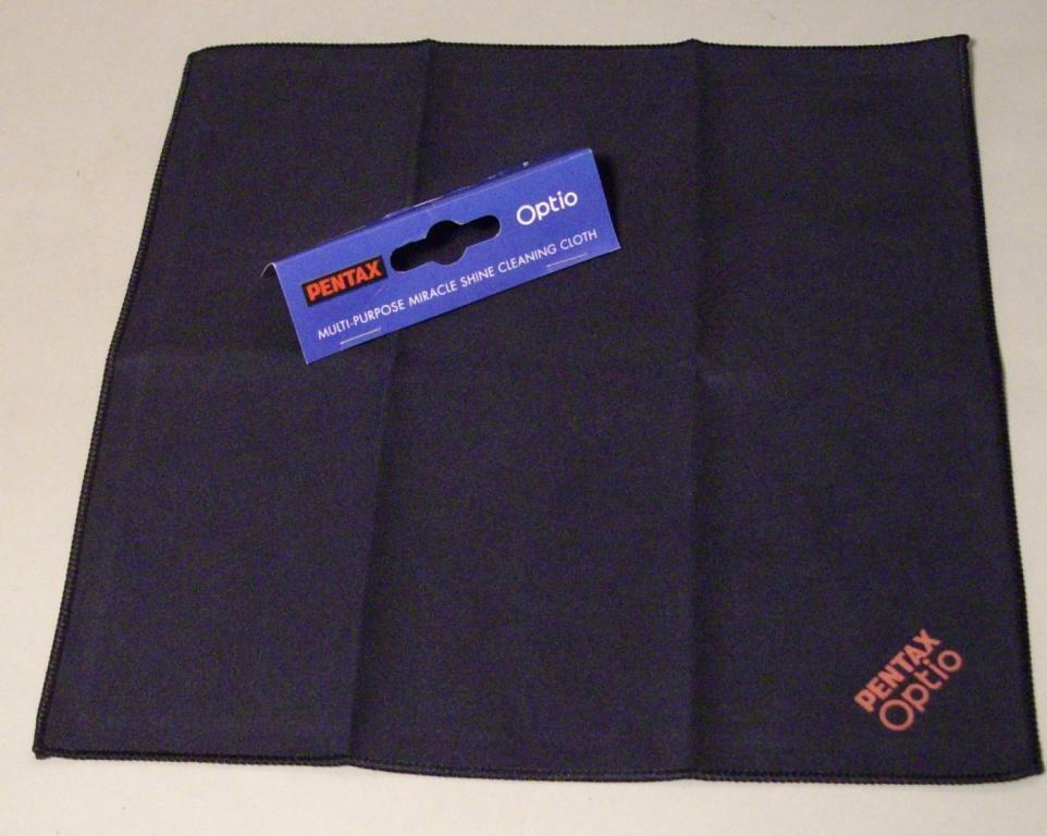 Pentax Microfiber Miracle Shine Cleaning cloth. New, with FREE battery tester.