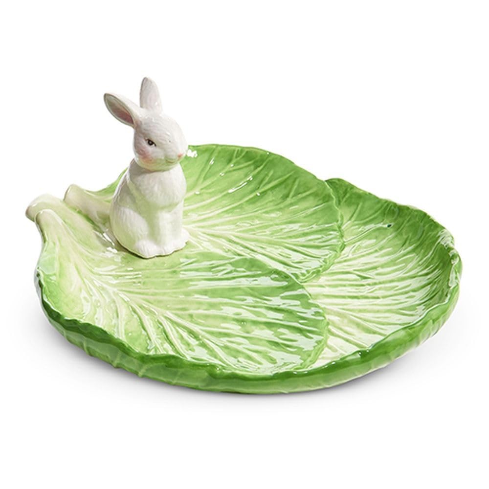 Raz Imports 2024 The Carrot Patch 8″ Cabbage Bunny Tray