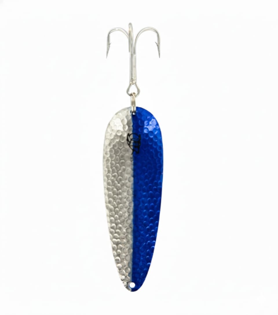 Dardevle 1365 Lil Devle – Hammered Nickel/Blue’ 1/8 oz. – 1 1/8″ x 1/2″