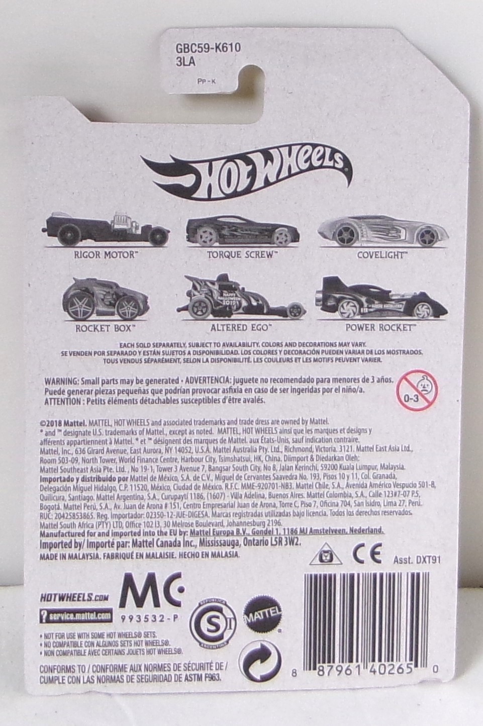 Hot Wheels Altered Ego Happy Halloween 2019 Green 1/64 Diecast GBC59 Damaged Car