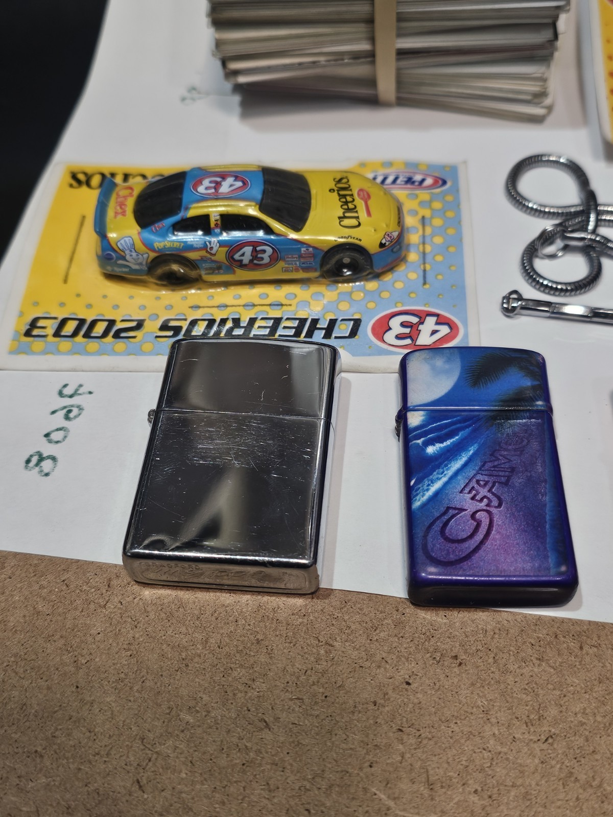 Vintage Junk Drawer Lot- Zippo Lighter,hot Wheels,watch Fobs Pre Owned L1