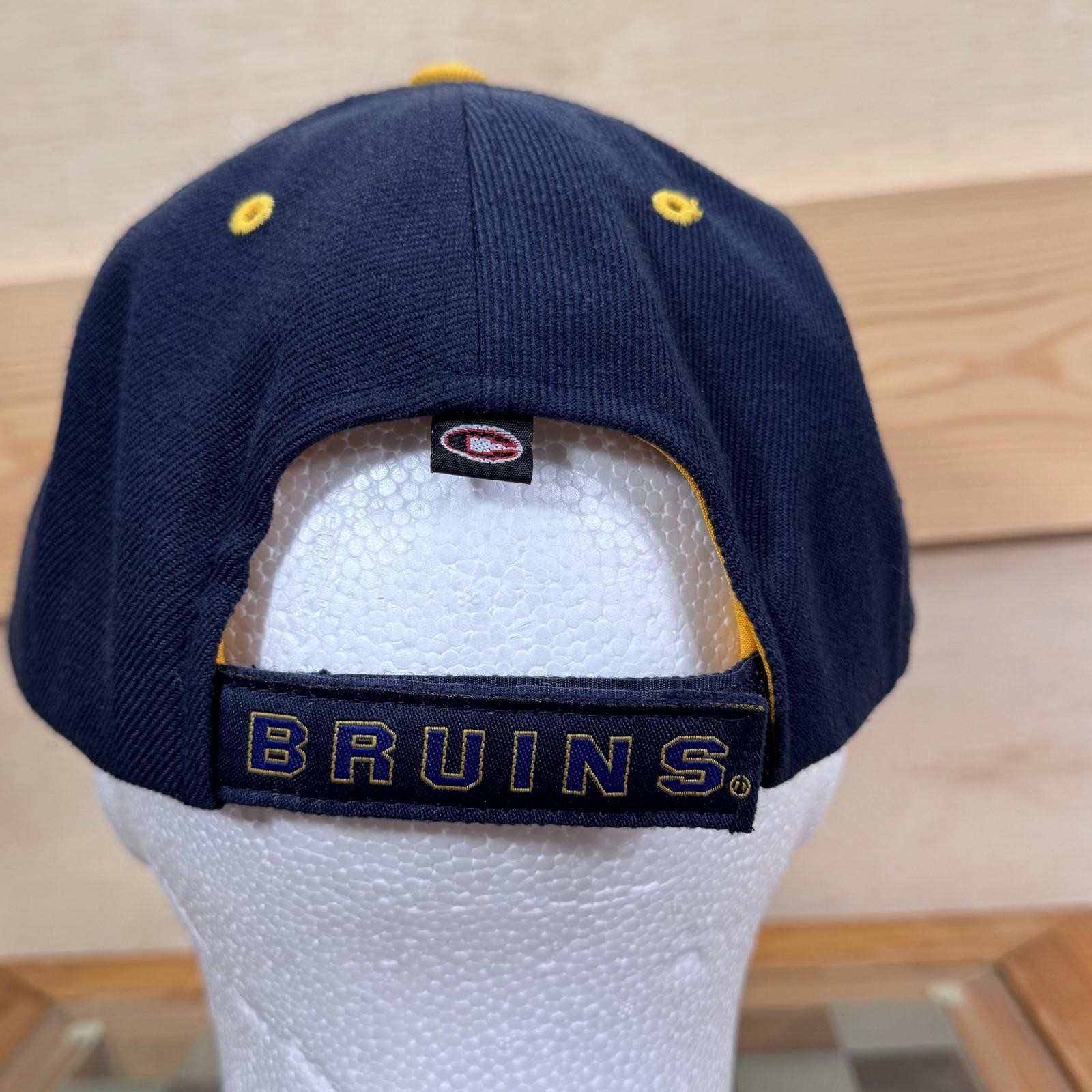 UCLA Bruins Hat Cap Strap Back Navy Yellow NCAA College Basketball Script
