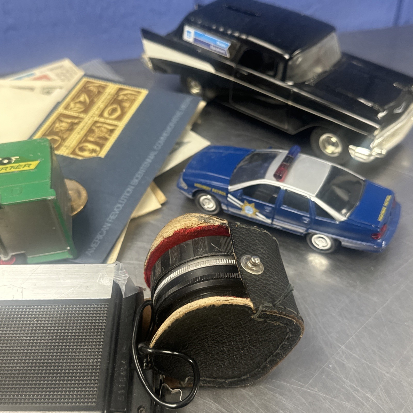 Junk Drawer Job Lot Baseball Card Stamp Jewelry Camera Metal Toys Car Coin #2