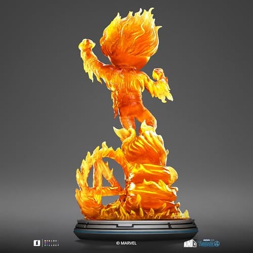 Iron Studios Human Torch Statue – Fantastic Four, 8.2″ PVC Collectible Figure