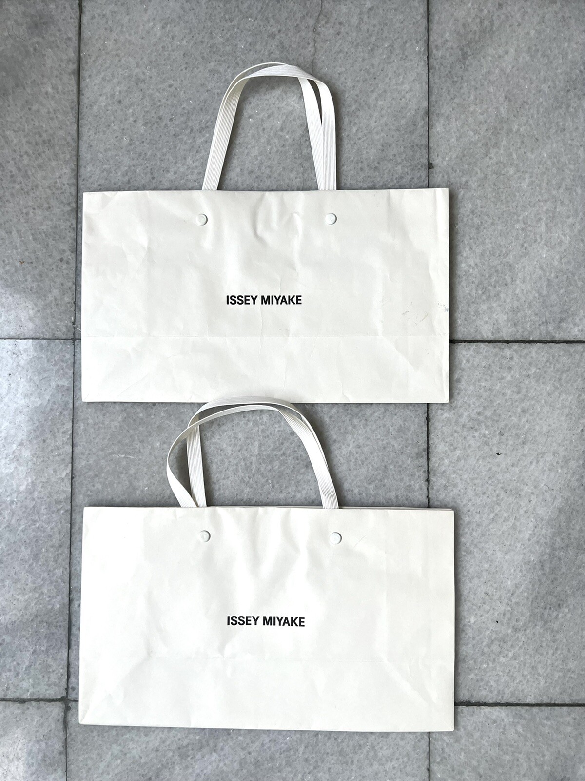 2x Issey Miyake store paper bags boutique early 2000s designer