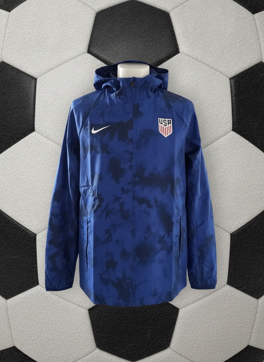Nike USA Soccer Hooded Jacket Blue Size M Team USA