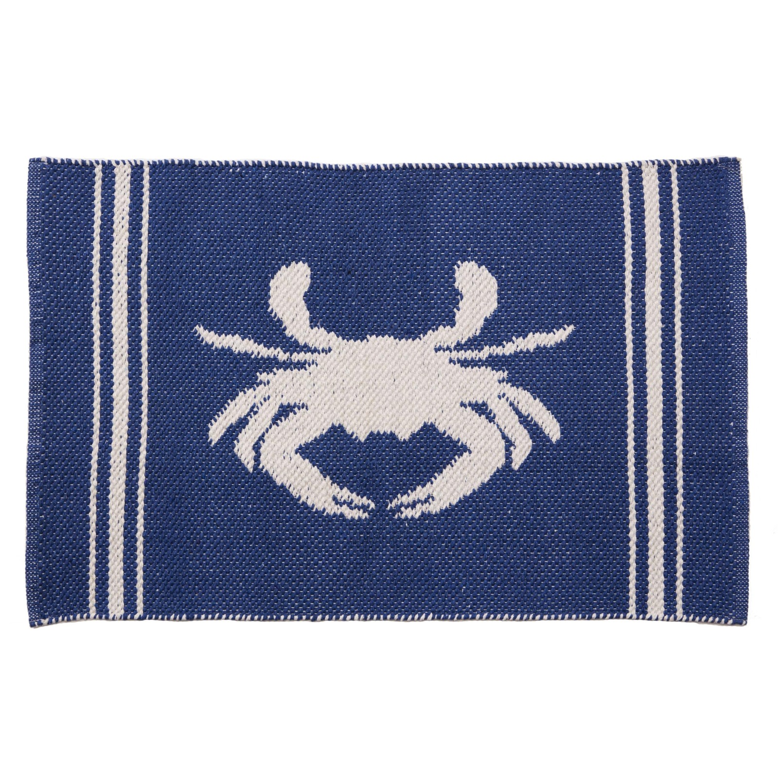 HF by LT Crab Jacquard Reversible Rug 20″x30″ Handwoven Machine Washable
