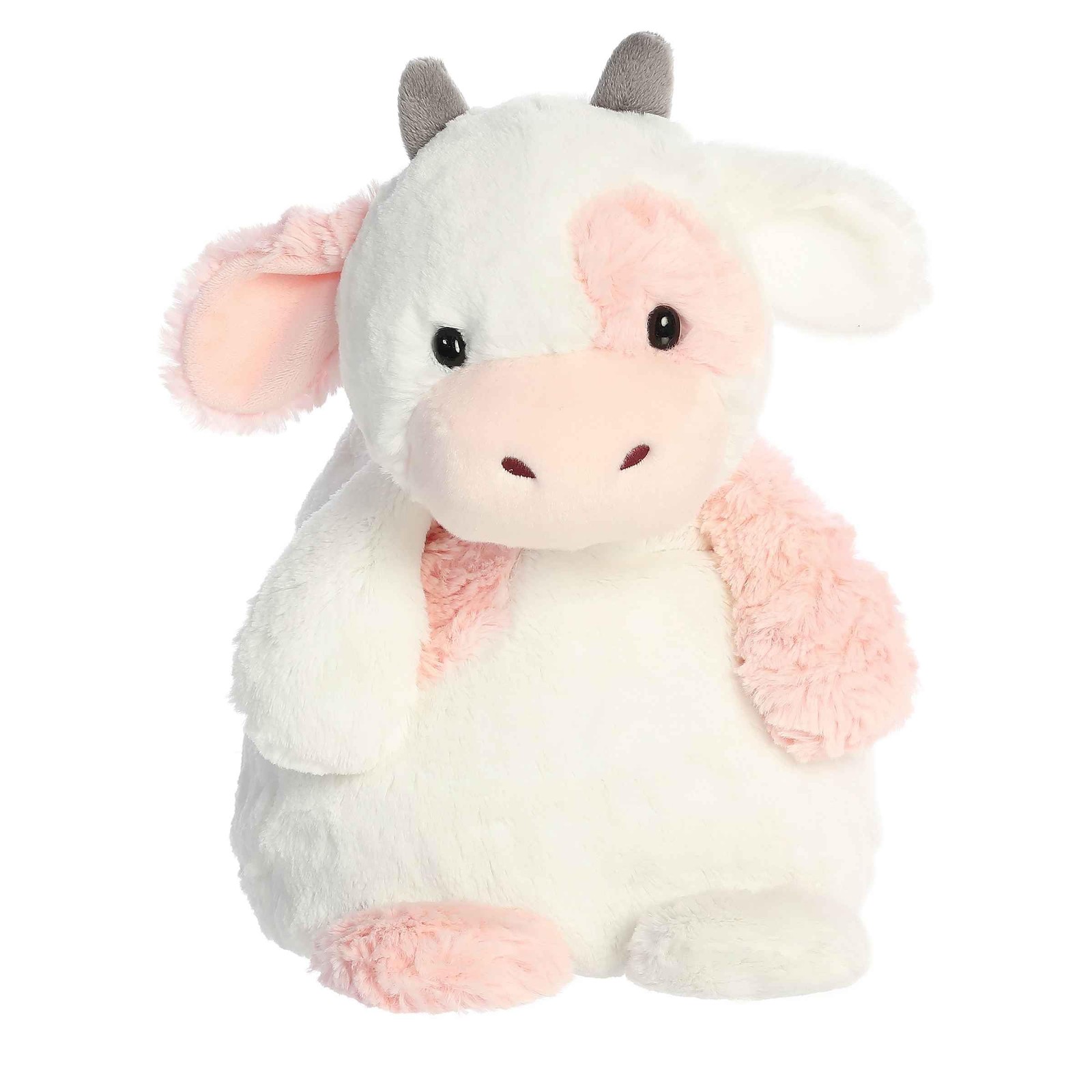 Aurora Cuddly Huggle Pals Serene Strawberry Cow Weighted Stuffed Animal Toy