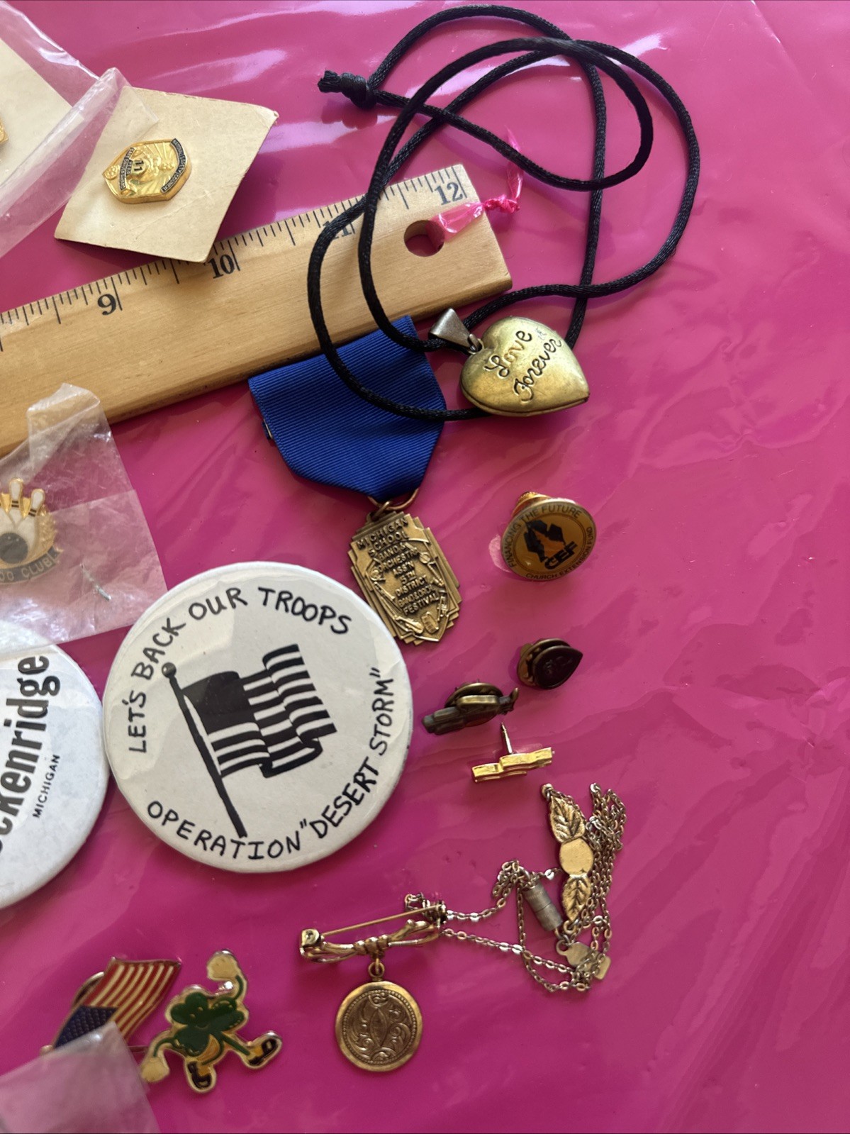 Contents From Junk Drawer Lot Of Vintage Items