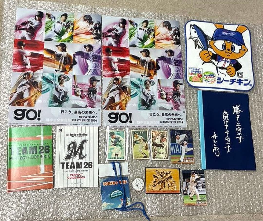 Giants Menko Clear File Professional Baseball Chips Lotte Dragons