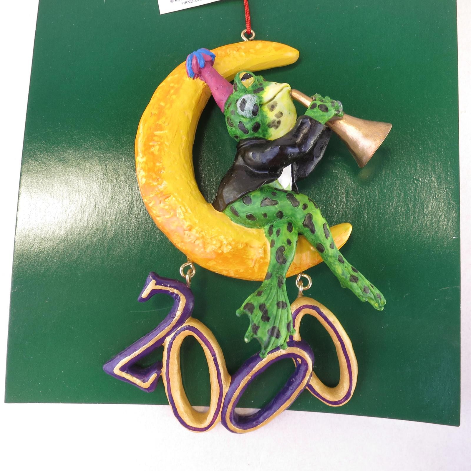 Kurt S Adler 2000 Frog on the Moon Ornament