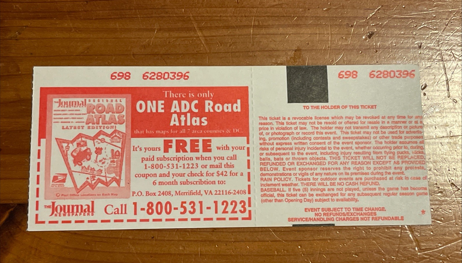 1998 Orioles/ New York Yankees Ticket Stub 9/20/98 Cal Ripken 2632 Streak Ends