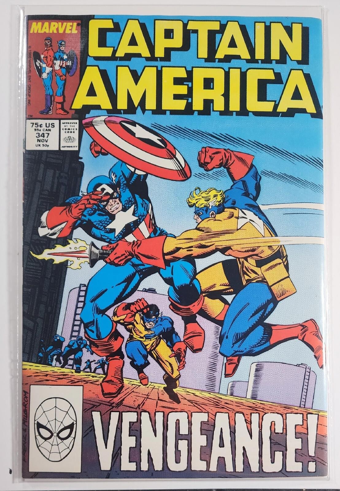 Captain America #345 & 347 HIgh Grade Direct Editions Marvel 1988