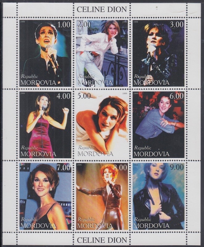 ITEM #1588 – WHOLESALE LOT of 32 CELINE DION CINDERELLA SHEETS of 9 LABELS