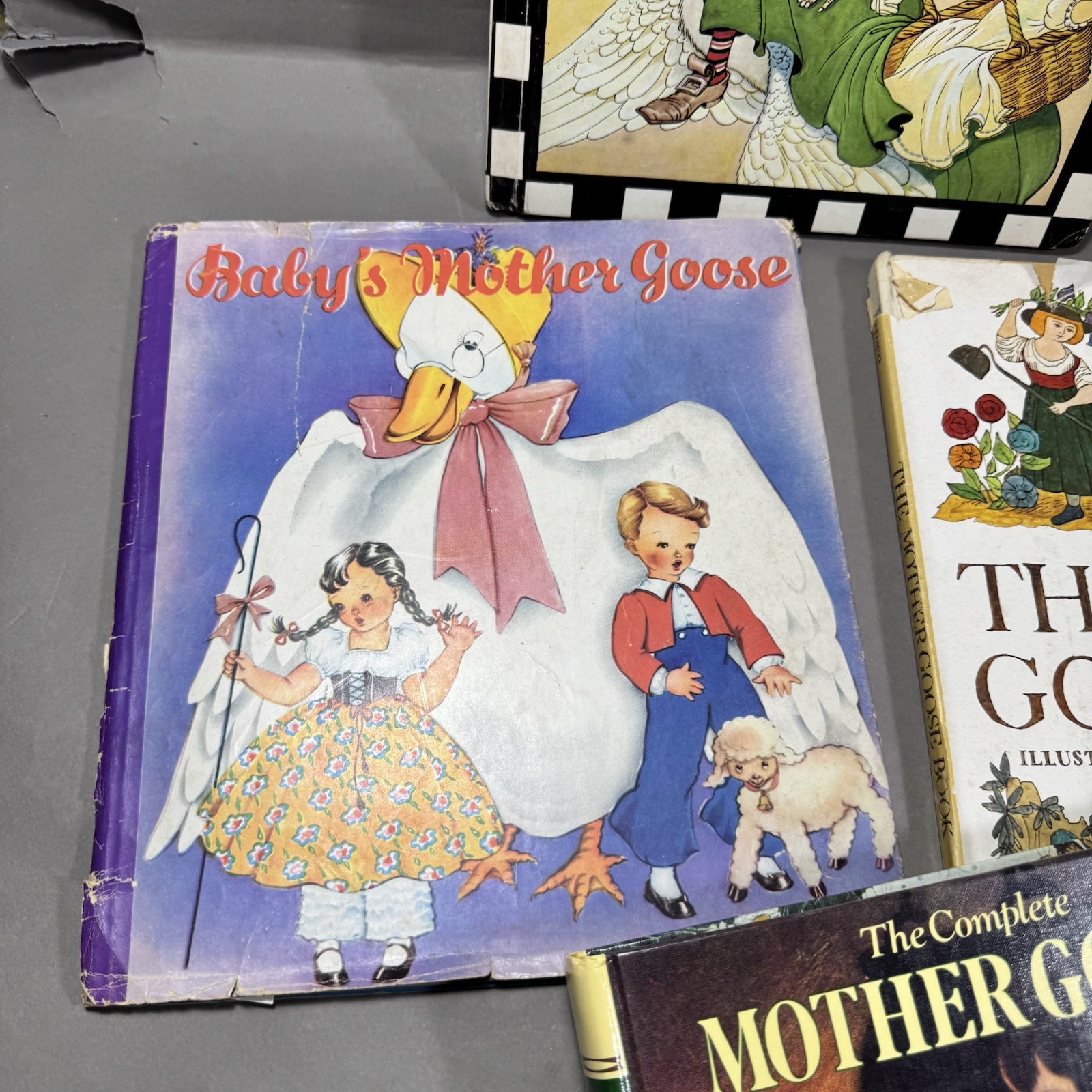Vintage MOTHER GOOSE Fairy Tale Children’s Book Lot of 7 Books